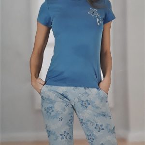 Női rövidujjú hosszúnadrágos modál pizsama